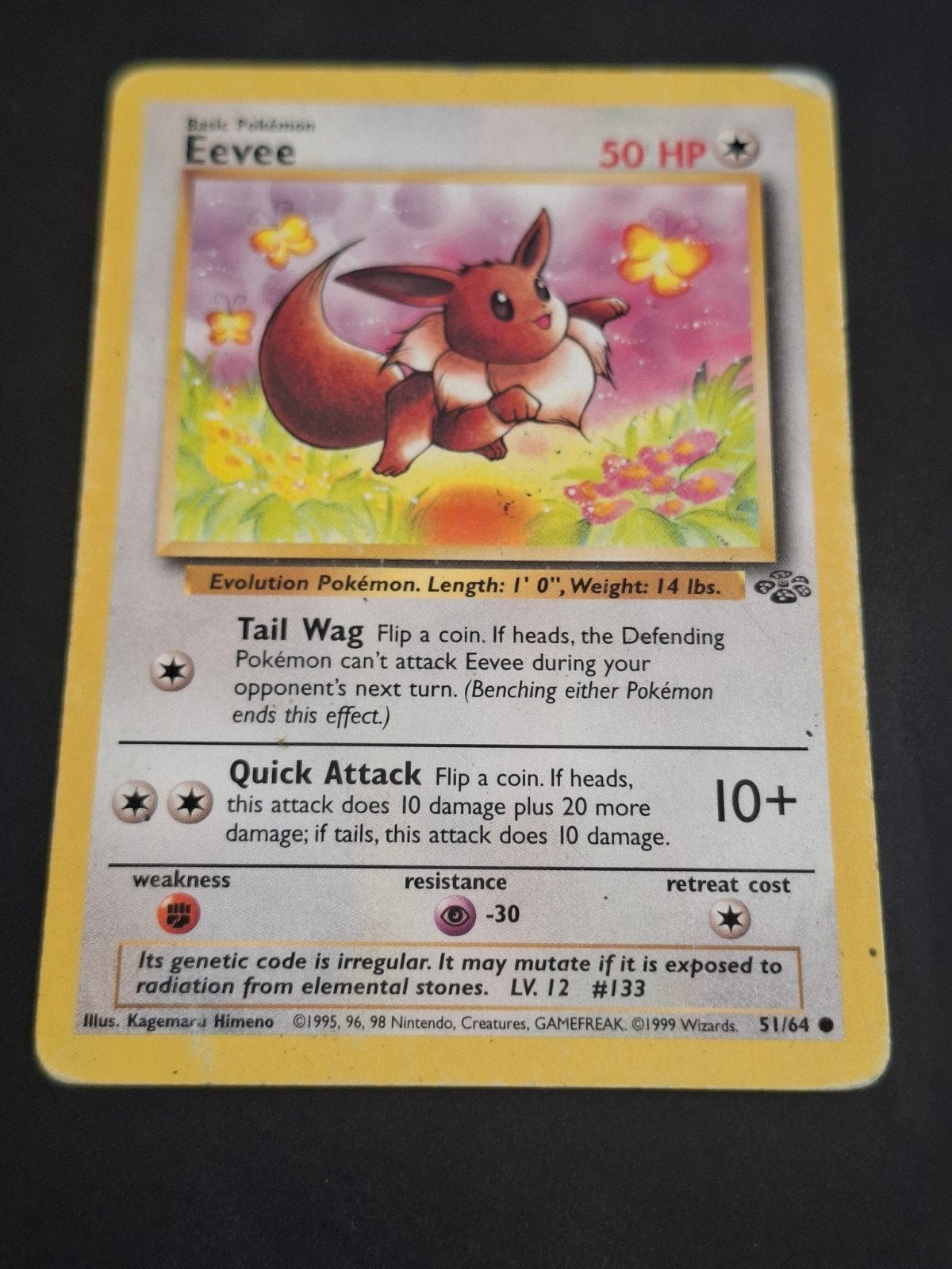 Carte Pokémon vintage : Évoli (Jungle, 51/64) Illimitée - Bu, Enlèvement ou Envoi
