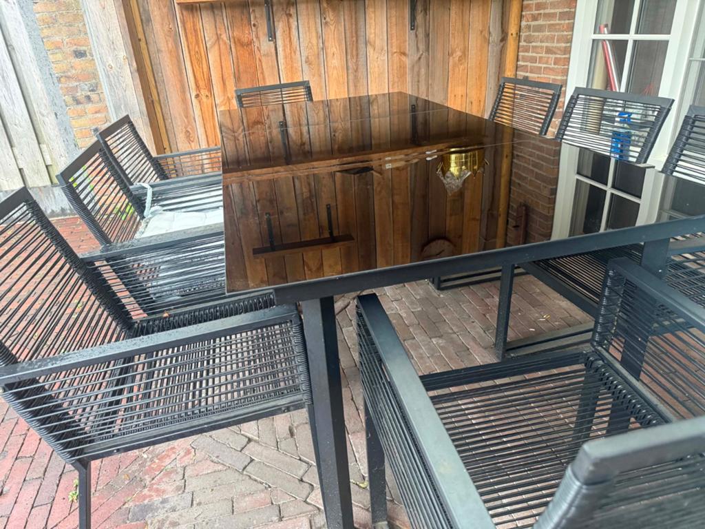 Tuin tafel + 8stoelen, Chaise, Salons de jardin, 8 places, Enlèvement