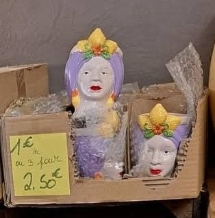Pot visage, Jardin & Terrasse, Enlèvement, Neuf, Poterie, Intérieur