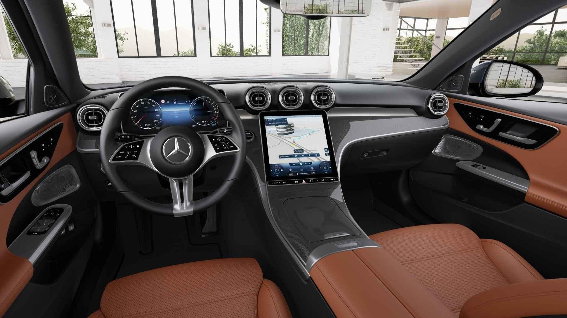 Mercedes-Benz C-Klasse 300 e Break Luxury Line | Distronic +, Auto's, Automaat, Dealer onderhouden, Beige, 4 cilinders