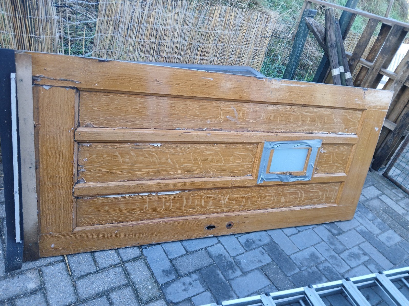 Vurenhout voordeur opknapper 197 x 88, Moins de 200 cm, Porte extérieure, Enlèvement, Bois