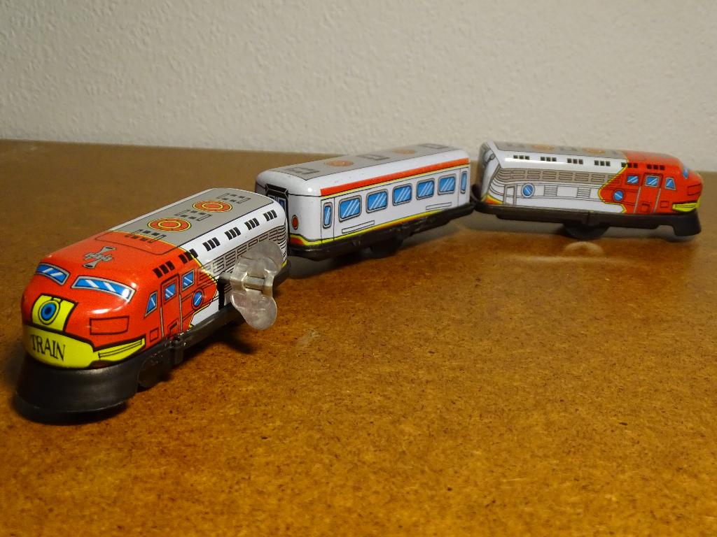metalen treintje 'Ecpress Train' opwindbaar, Antiek en Kunst, Ophalen of Verzenden