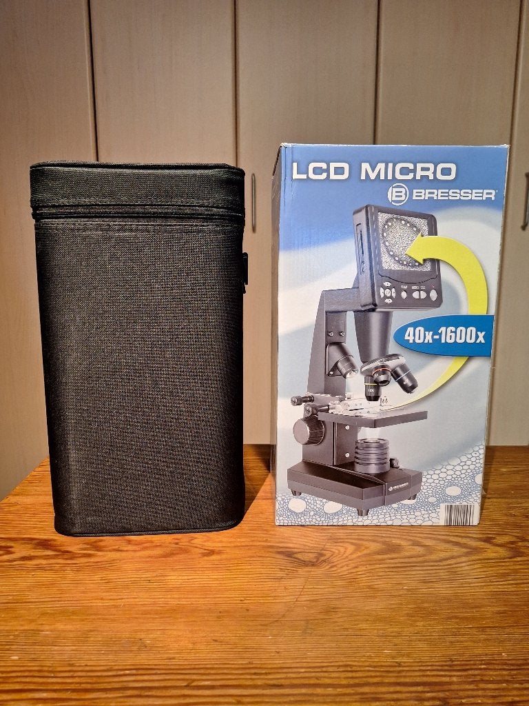 Microscoop Bresser LCD micro 40x-1600x, Audio, Tv en Foto, Optische apparatuur | Microscopen, Ophalen, Zo goed als nieuw, 1000x of meer