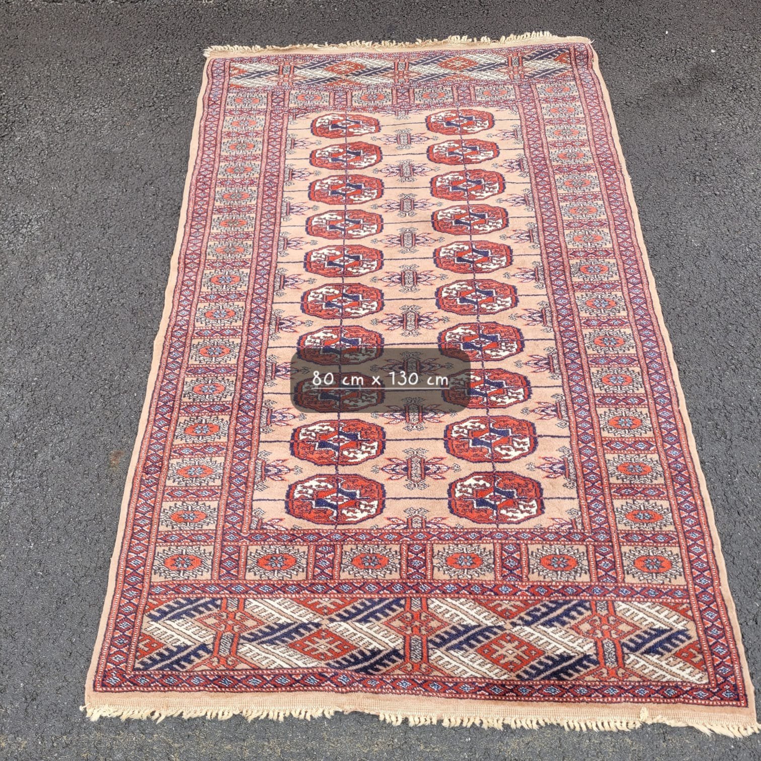 Tapis style oriental rouge 80  130 cm  – bon état, Maison & Meubles, 100 à 150 cm, Comme neuf, Enlèvement, Bleu