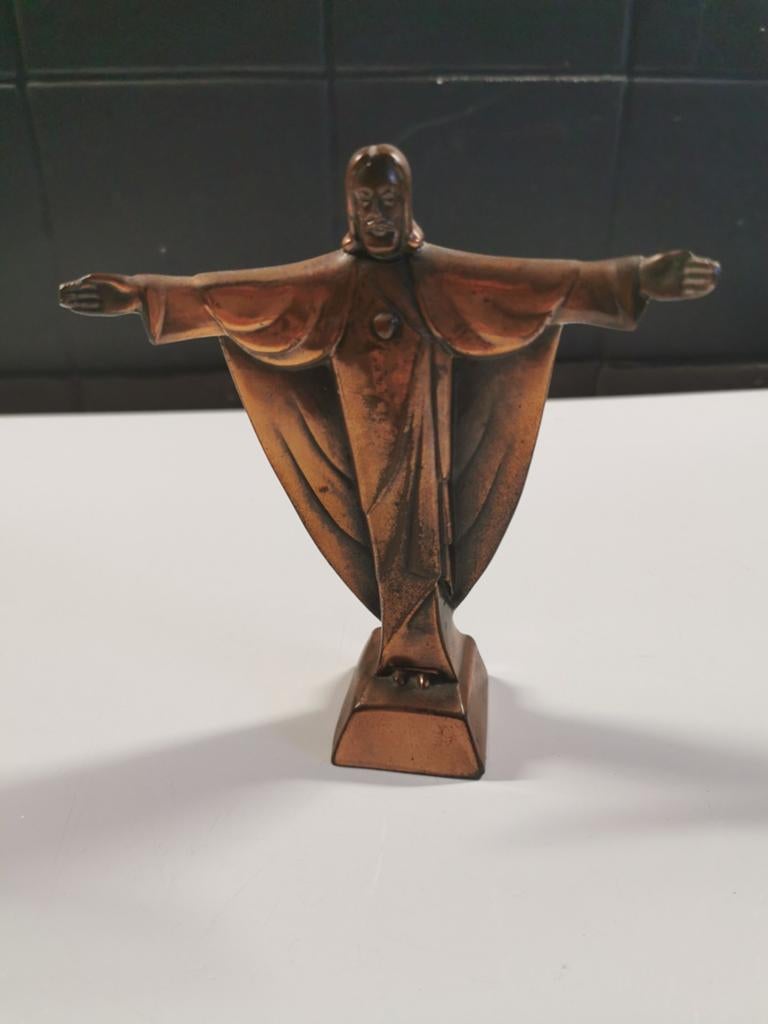 Bronzen beeld. Art deco, Antiek en Kunst, Antiek | Religieuze voorwerpen, Ophalen of Verzenden