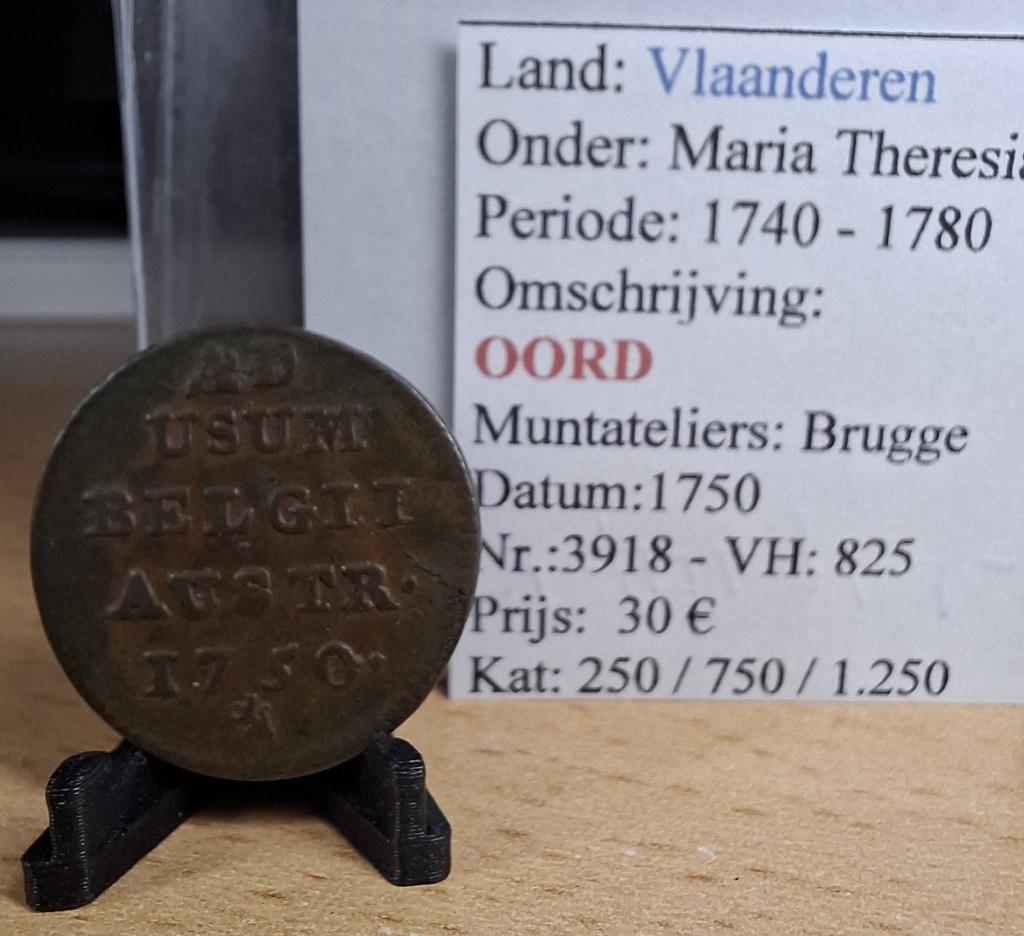 Oord - 1750 - Brugge - Maria Theresia - @30€, Timbres & Monnaies, Monnaies | Belgique, Envoi, Autre, Monnaie en vrac