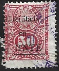 1 Postzegel Paraguay 1912 Cijfer, Postzegels en Munten, Postzegels | Amerika, Ophalen of Verzenden, Gestempeld, Zuid-Amerika