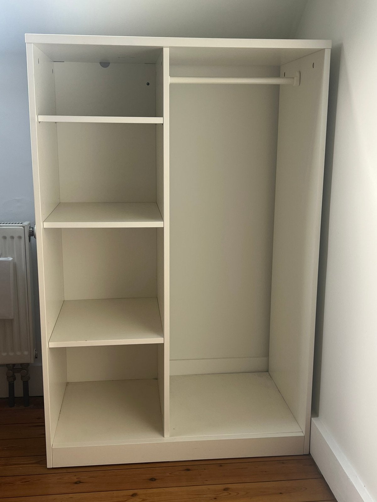 Armoire / penderie blanche avec étagères, Maison & Meubles, Enlèvement, Comme neuf
