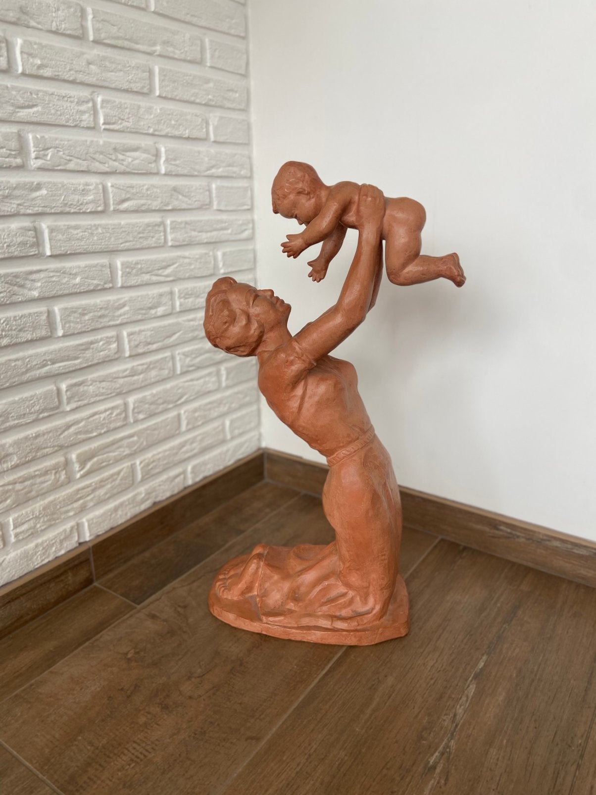 Paul Sestré beeld - Moeder en kind, Antiek en Kunst, Ophalen of Verzenden