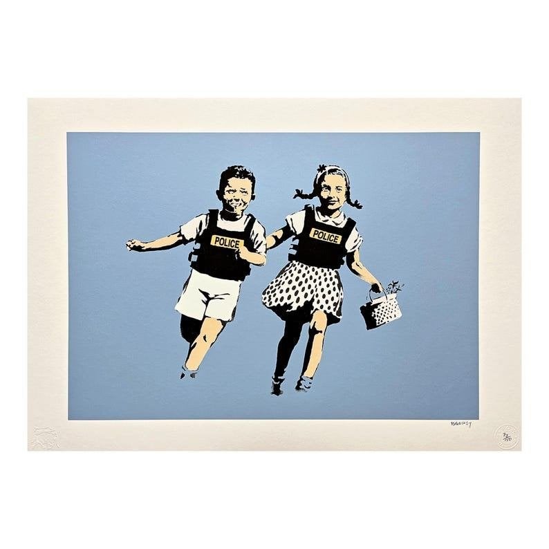 Banksy - Jack et Jill, Avec certificat d'authenticité, Enlèvement ou Envoi, Lithographie