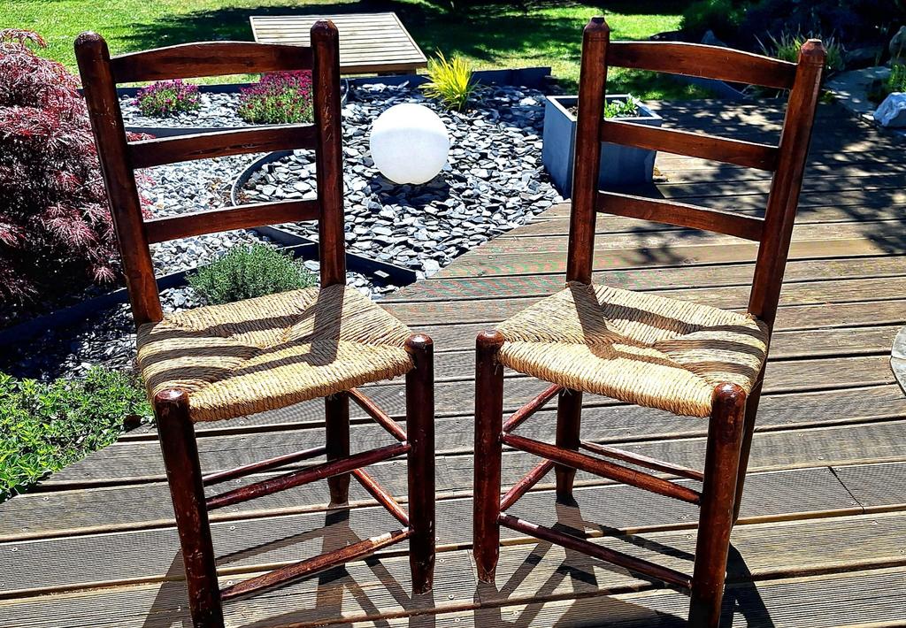 Chaises rustiques, Enlèvement, Utilisé, Osier ou Rotin, Campagnard