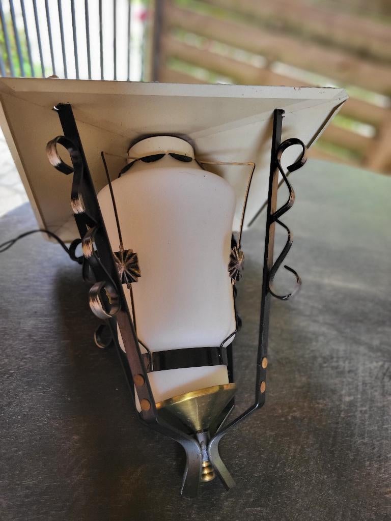 Hangende lamp, Ophalen, Zo goed als nieuw, Metaal, Minder dan 50 cm