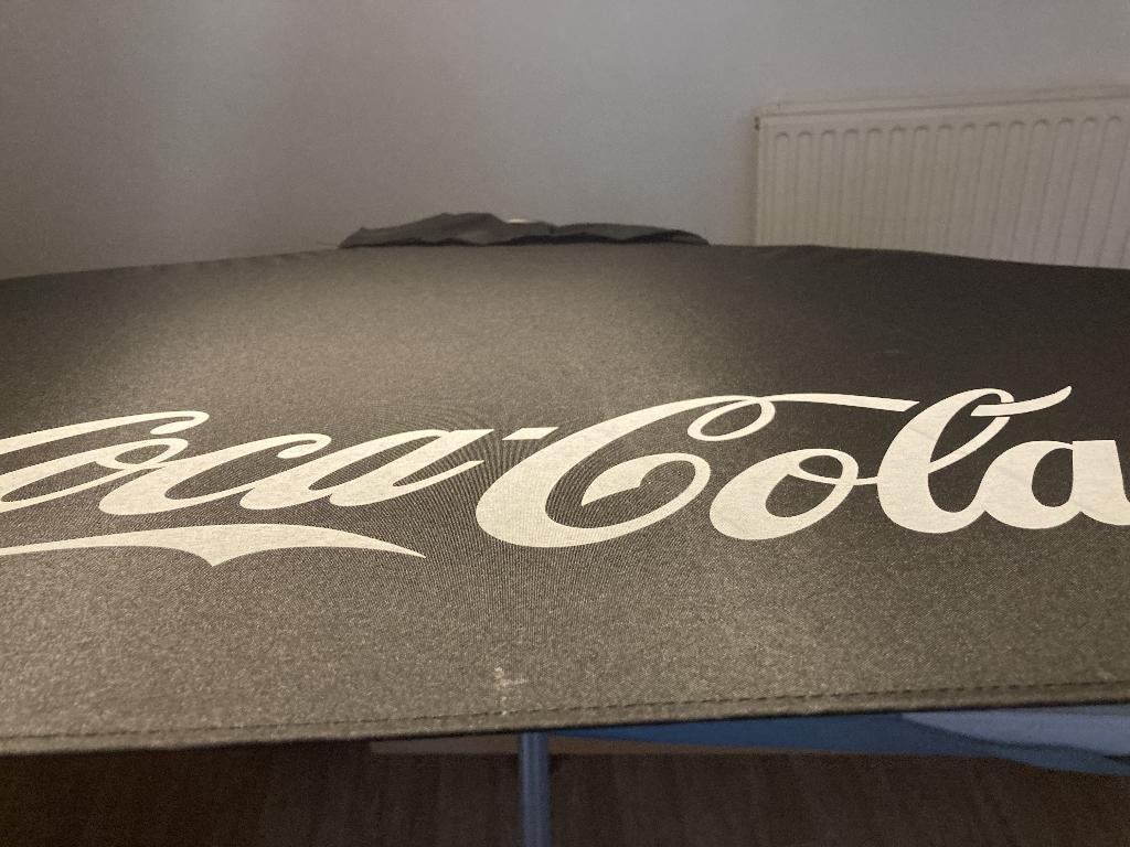 Parasol Coca Cola 2x2m - Nieuw Model + voet, Ophalen, Nieuw, Overige typen