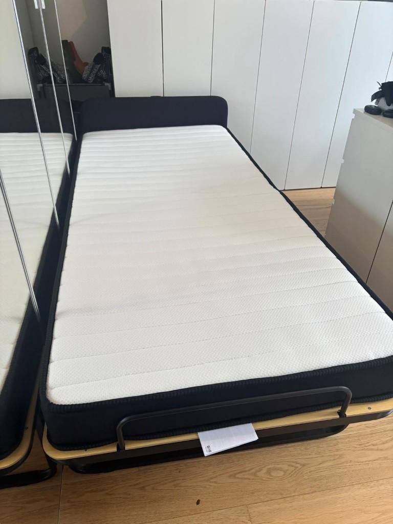 Opklapbed Bino, Ophalen, 90 cm, Eenpersoons, Zo goed als nieuw