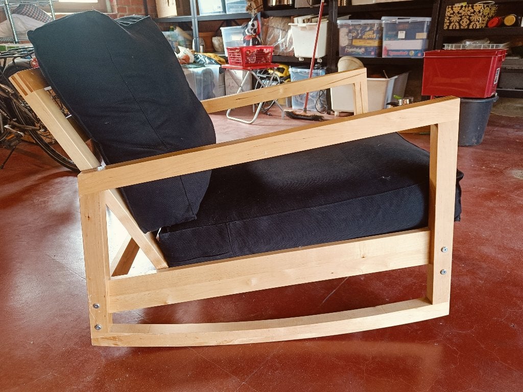 Ikea lillberg schommelstoel, Ophalen, Hout, 75 tot 100 cm, Zo goed als nieuw