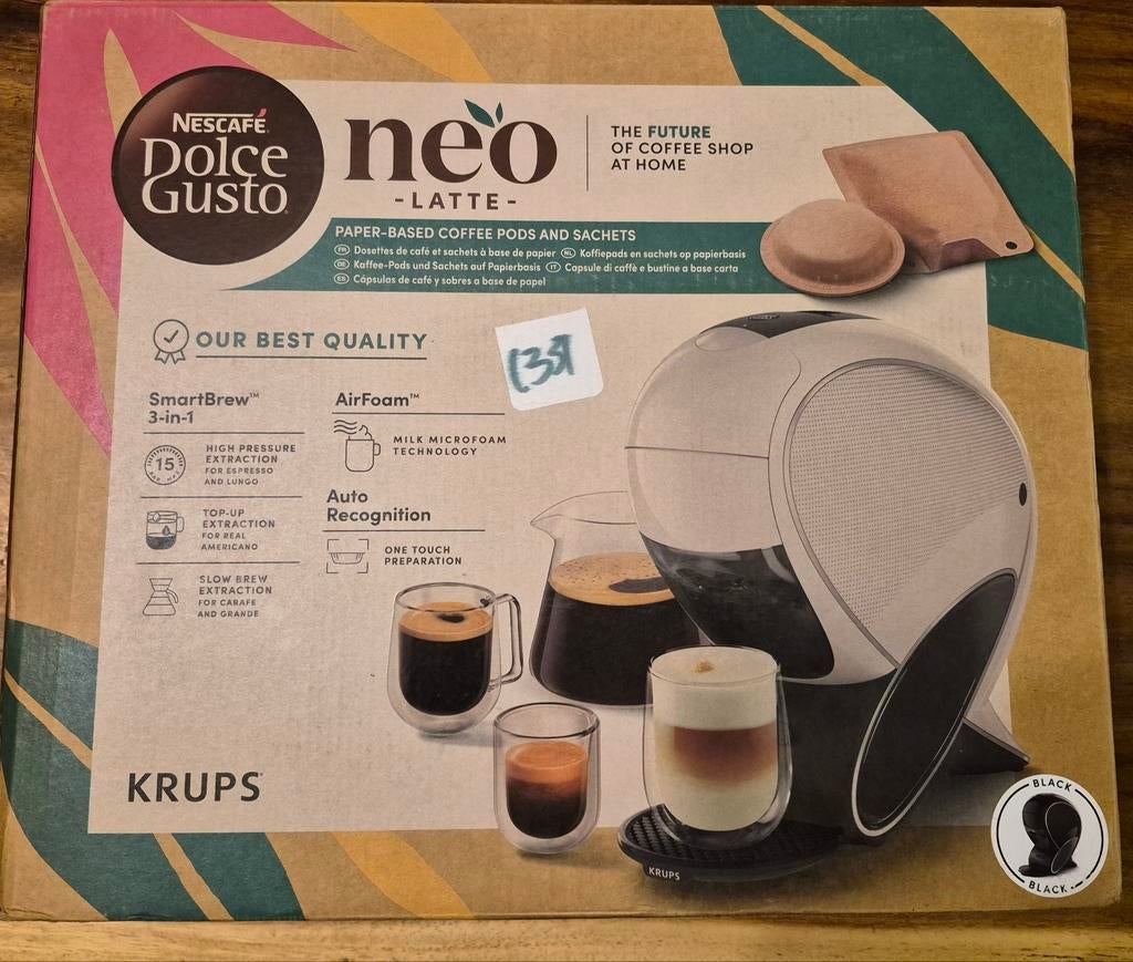 KRUPS Nescafé Dolce Gusto Latte NEO, Elektronische apparatuur, Koffiezetapparaten, Nieuw, Ophalen of Verzenden, Combi, 2 tot 4 kopjes