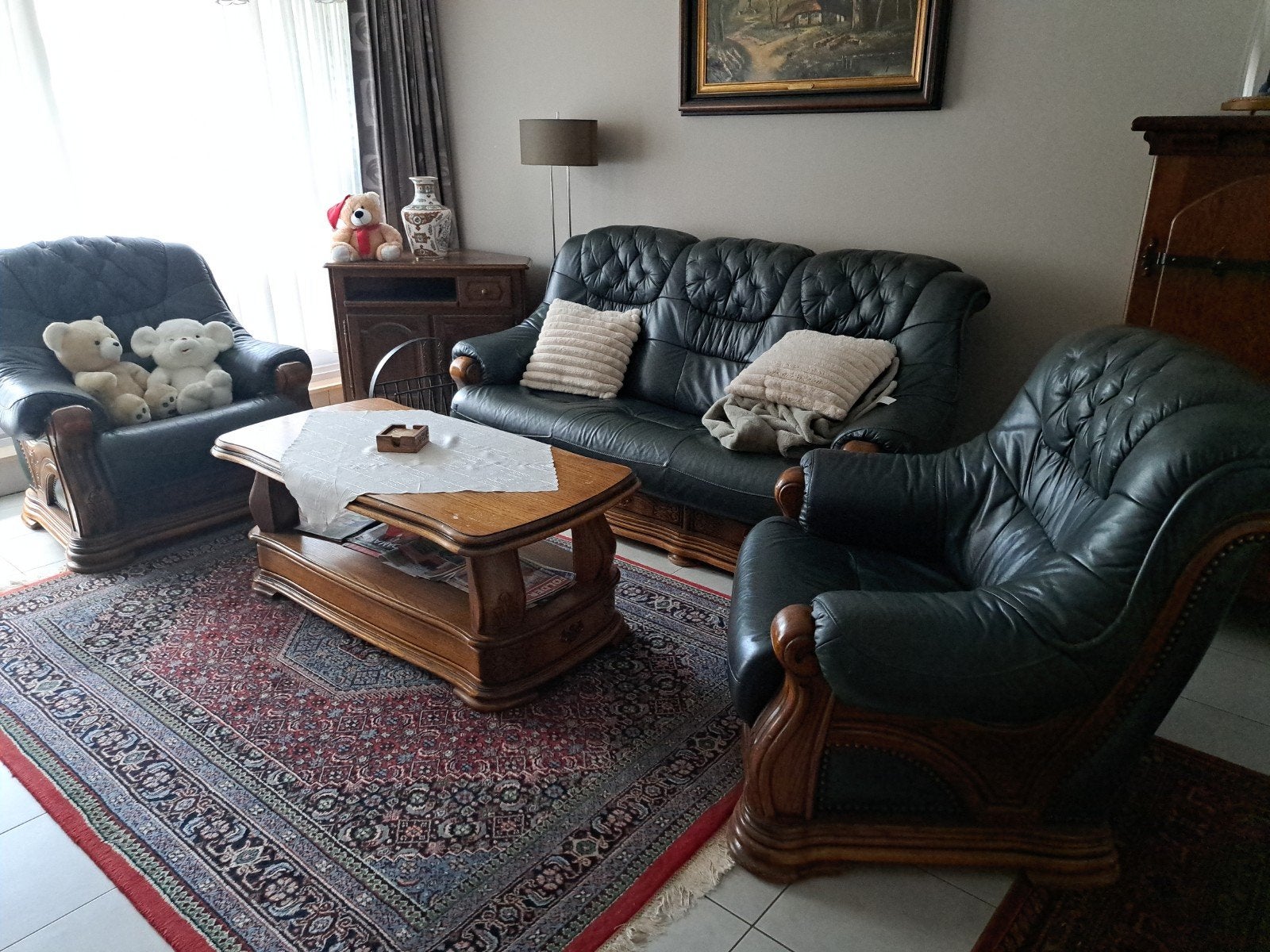 salon + salontafel te koop, Ophalen
