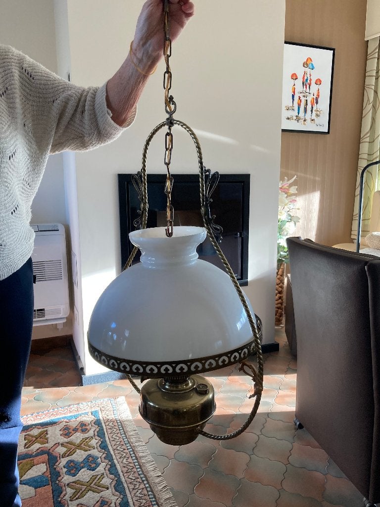 antieke hanglamp, Ophalen