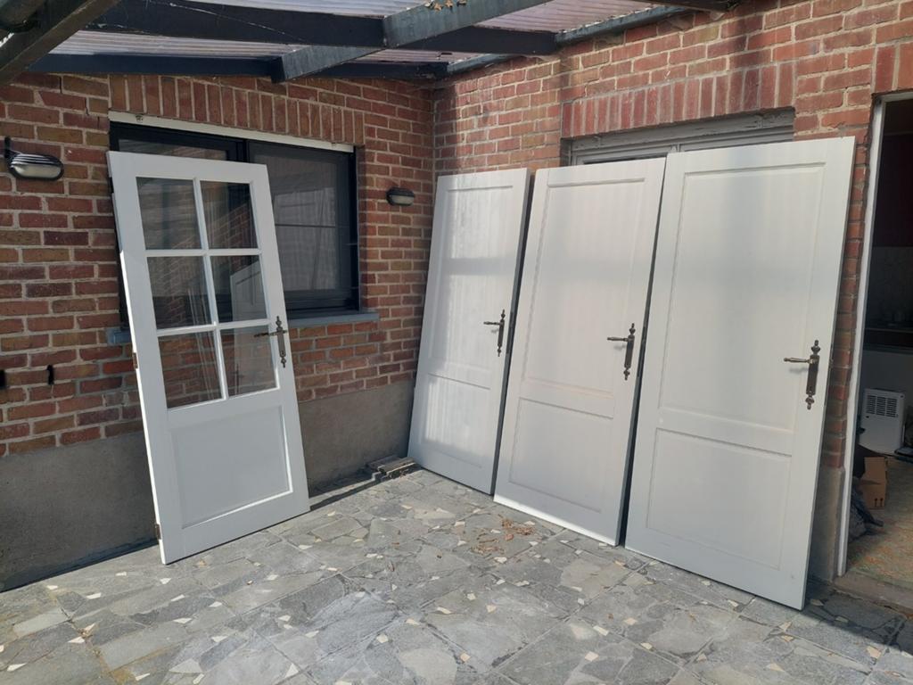 Hardhout eik binnendeuren 202cm hoog 83 breed, Doe-het-zelf en Bouw, Ophalen, Gebruikt, 80 tot 100 cm, Binnendeur