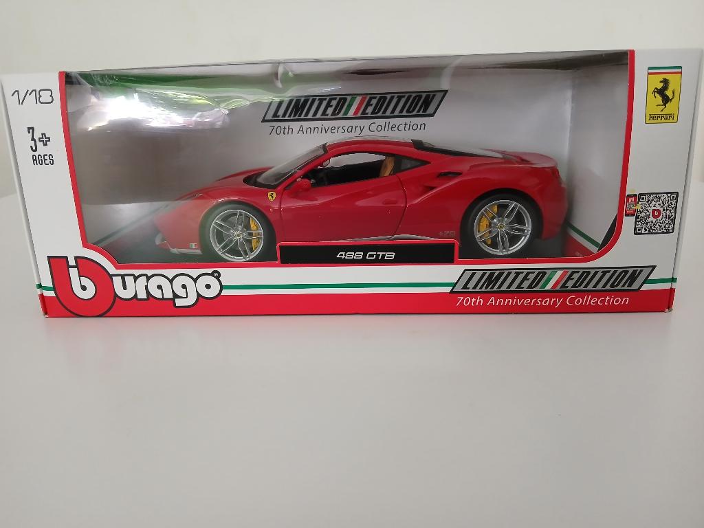 Bburago Ferrari 488 GTB 1/18 Limited Edition, Hobby & Loisirs créatifs, Voitures miniatures | 1:18, Enlèvement, Neuf, Voiture