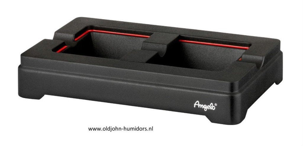 SIGAARASBAK ANGELO  ALUMINIUM  ZWART MET ROOD 22 CM  sab03, Verzenden, Nieuw, Asbak