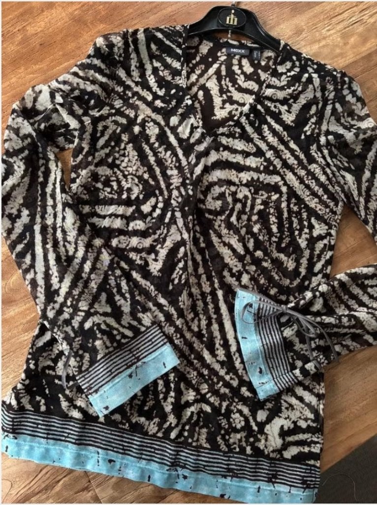 Blouse vintage maat M, Kleding | Dames, Ophalen of Verzenden, Zo goed als nieuw, Maat 38/40 (M), Bruin