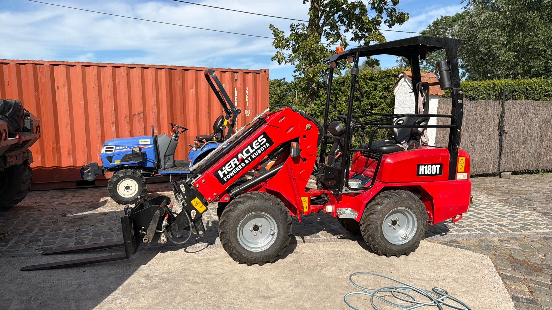 Knikladder heracles met vork / bak / mestklouw, Zakelijke goederen, Machines en Bouw | Kranen en Graafmachines, Ophalen