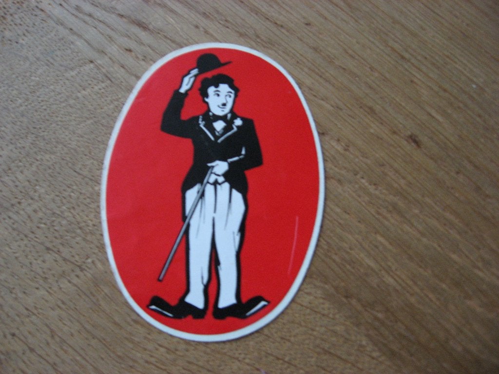 Sticker Charlie Chaplin, Verzamelen, Ophalen of Verzenden, Nieuw, Overige typen
