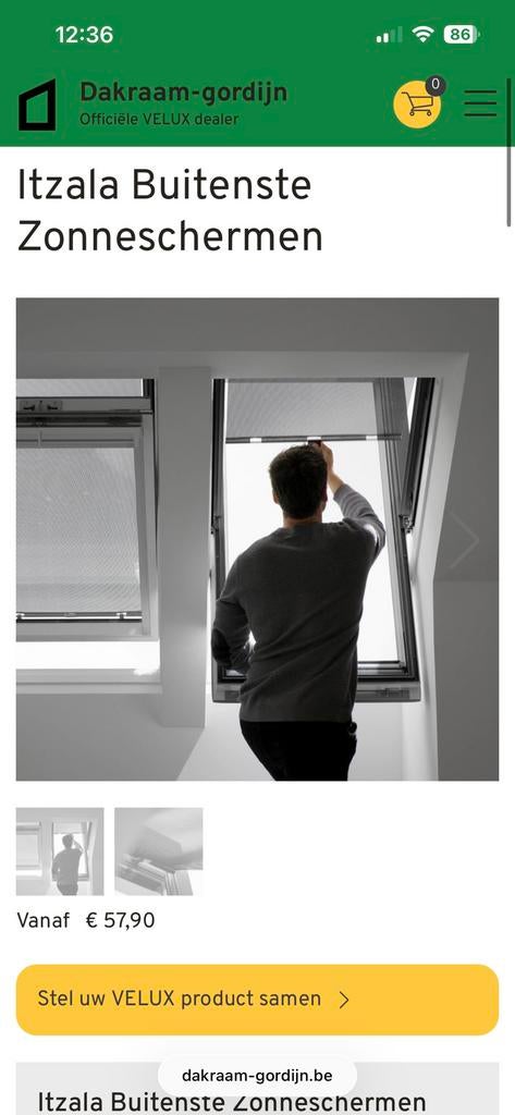 VELUX buitenste zonnewering (Itzala), Ophalen, Nieuw