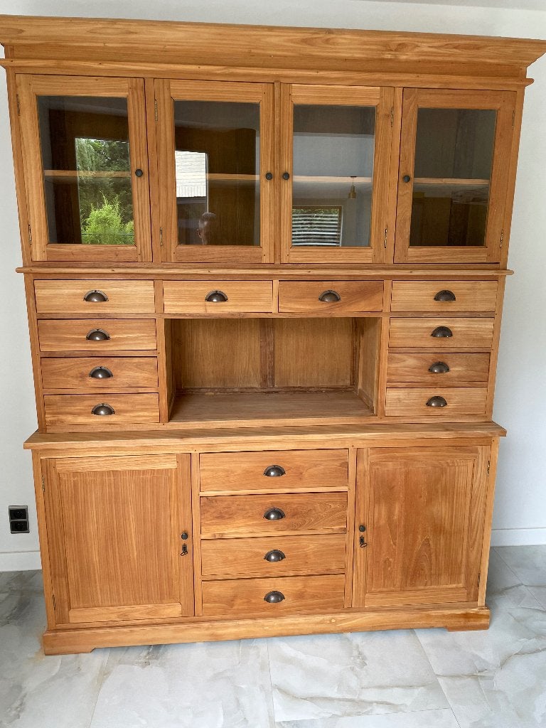 Teak vitrinekast, Ophalen, Teakhout