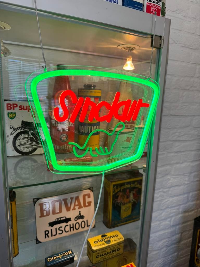 Sinclair reclame verlichting neon, Ophalen of Verzenden, Zo goed als nieuw, Lichtbak of (neon) lamp