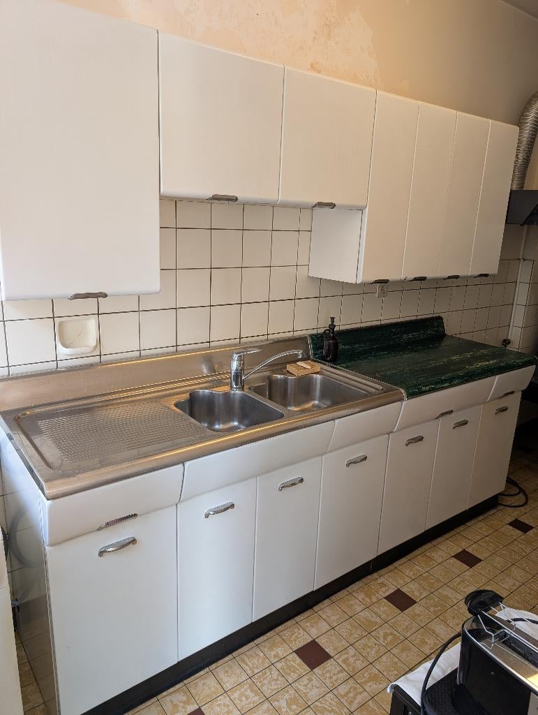 Cuisine vintage en métal, Ophalen, Metaal, Wit, Overige typen