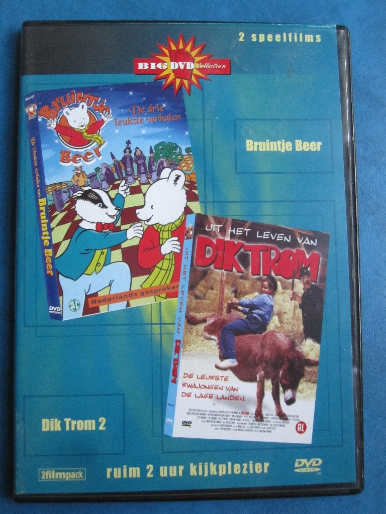 Bruintje Beer + Dik Trom (2 films op 1 DVD), Avontuur, Alle leeftijden, Zo goed als nieuw, Film