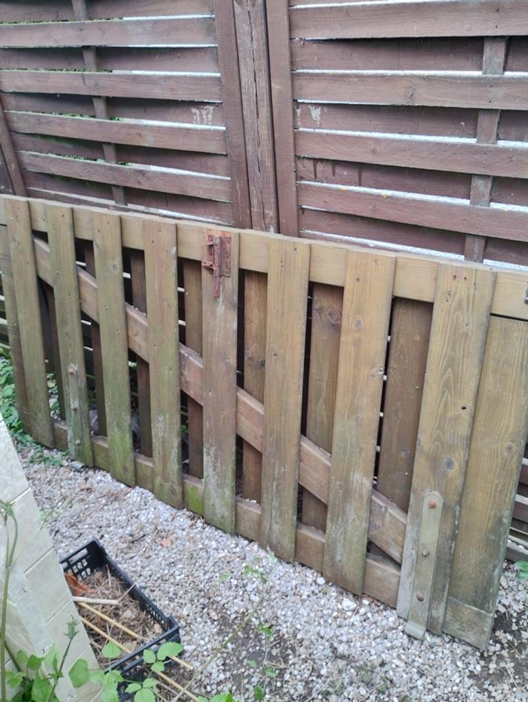 Houten tuinafsluiting en poortje in goede staat, Ophalen, Minder dan 3 meter, Hout, 1 tot 2 meter