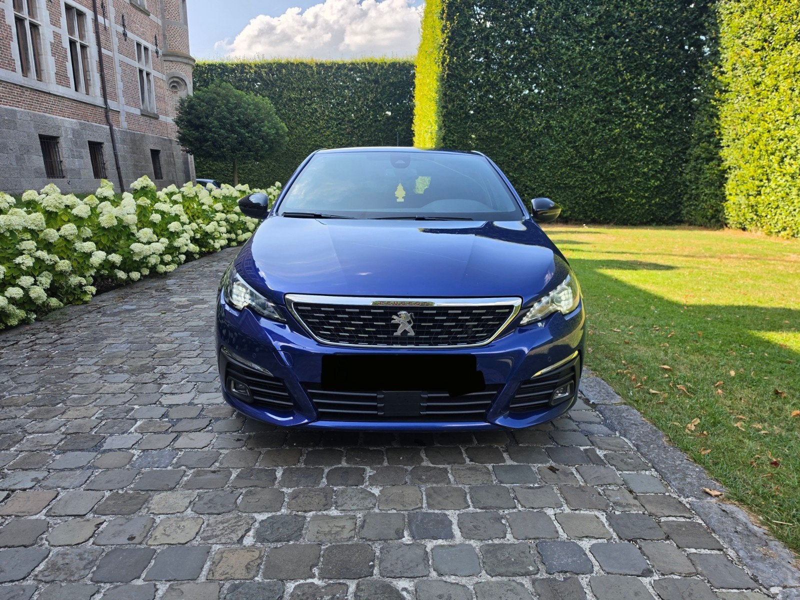 Peugeot 308 GT Line 1.2 Turbo Automaat – 107000km, 1199 cc, Blauw, Leder en Stof, 5 deurs