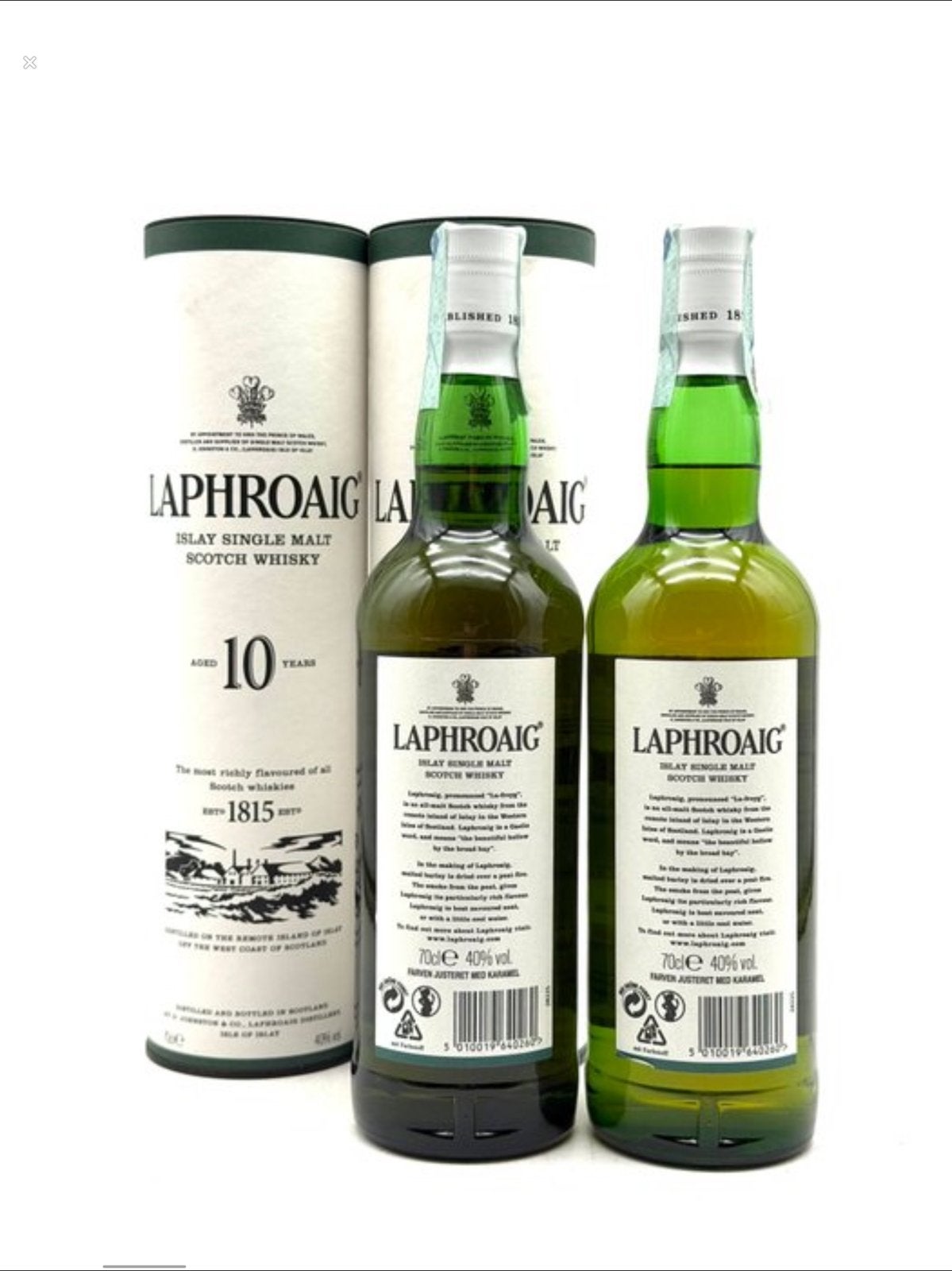 Banquette fiscale italienne vintage Laphroaig 10yo — 70cl  2, Enlèvement ou Envoi, Comme neuf, Pleine