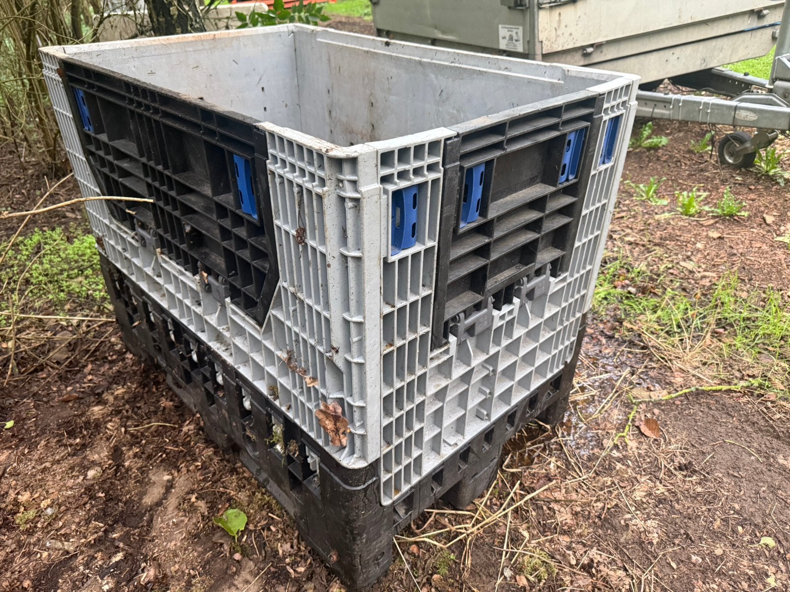 Kunststof pallet met opklapbare zijkanten, Enlèvement, Comme neuf