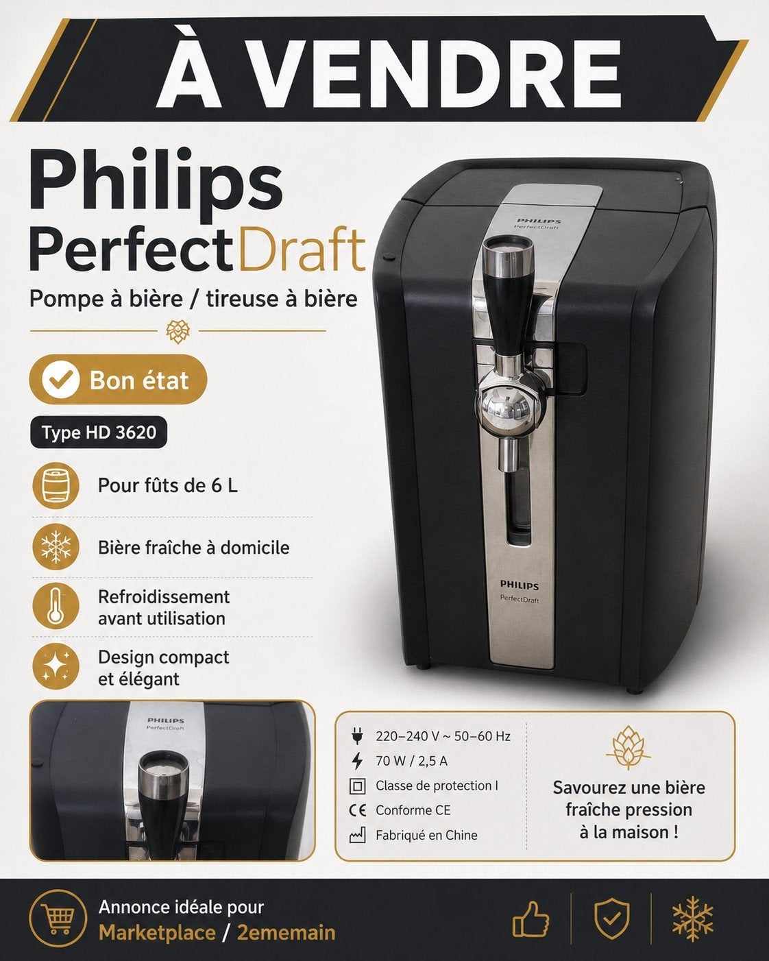 Philips HD3620, Elektronische apparatuur, Thuistapinstallaties, Ophalen, Zo goed als nieuw, Philips