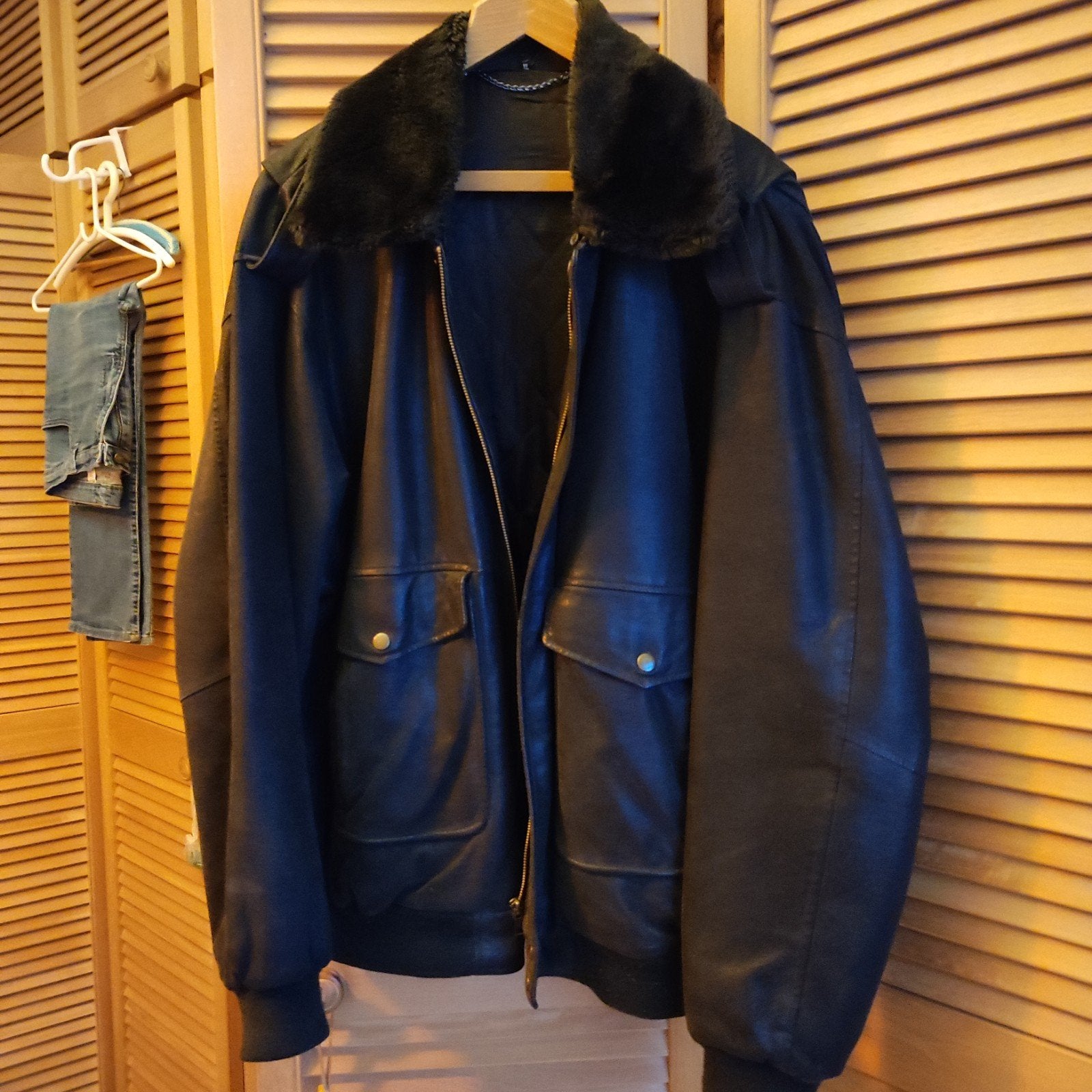 Blouson cuir homme, Enlèvement, Noir