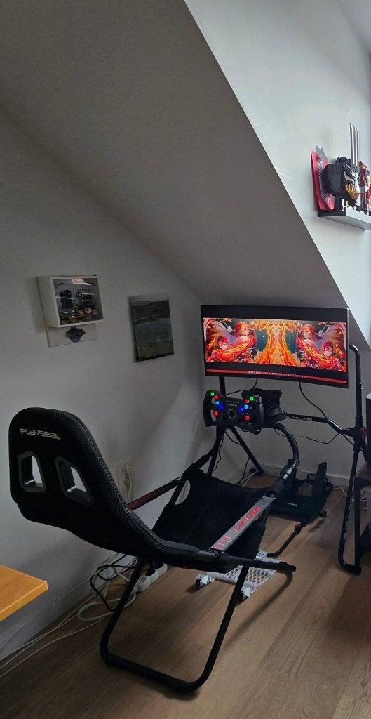 Simrace setup - Moza R9 + Seat + Scherm/Beugel, Enlèvement, Comme neuf, Moza Racing