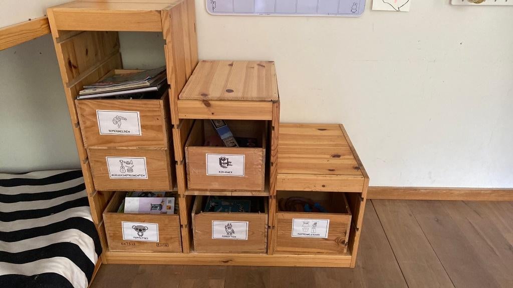 Armoire d'escalier en bois Ikea TROFAST, 90 à 105 cm, Enlèvement, Utilisé, 75 à 100 cm