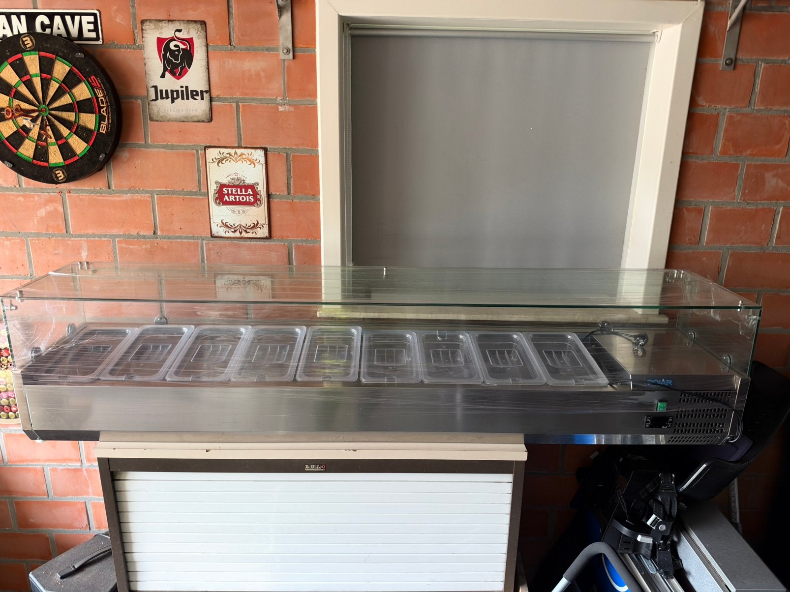 Polar opzetkoelvitrine zo goed als nieuw, Ophalen, Koelen en Vriezen