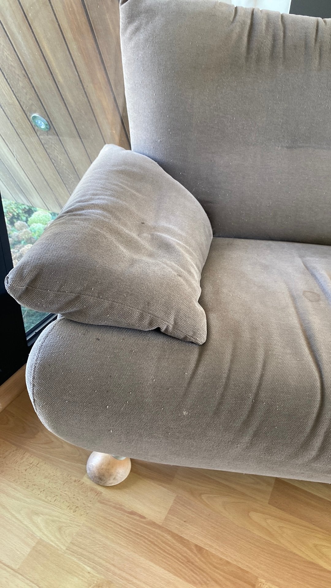 Grijze zetel eenzit, Ophalen, Gebruikt, Eenpersoons, 75 tot 100 cm