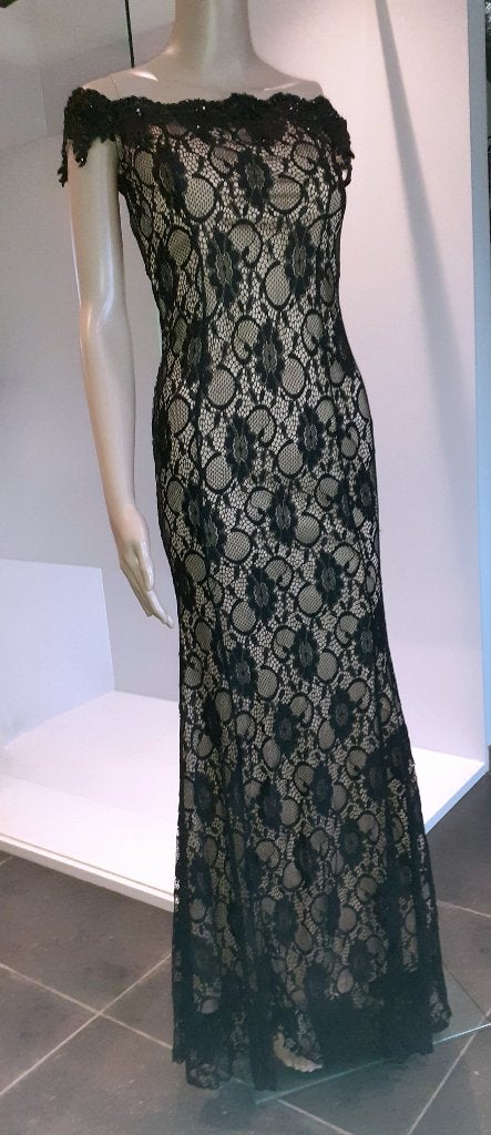 Avondjurk zwart kant met strass Eva & Lola S, Vêtements | Femmes, Habits de circonstance, Neuf, Robe de gala, Taille 36 (S), Noir