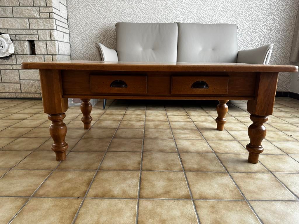 Houten livingtafel, Ophalen