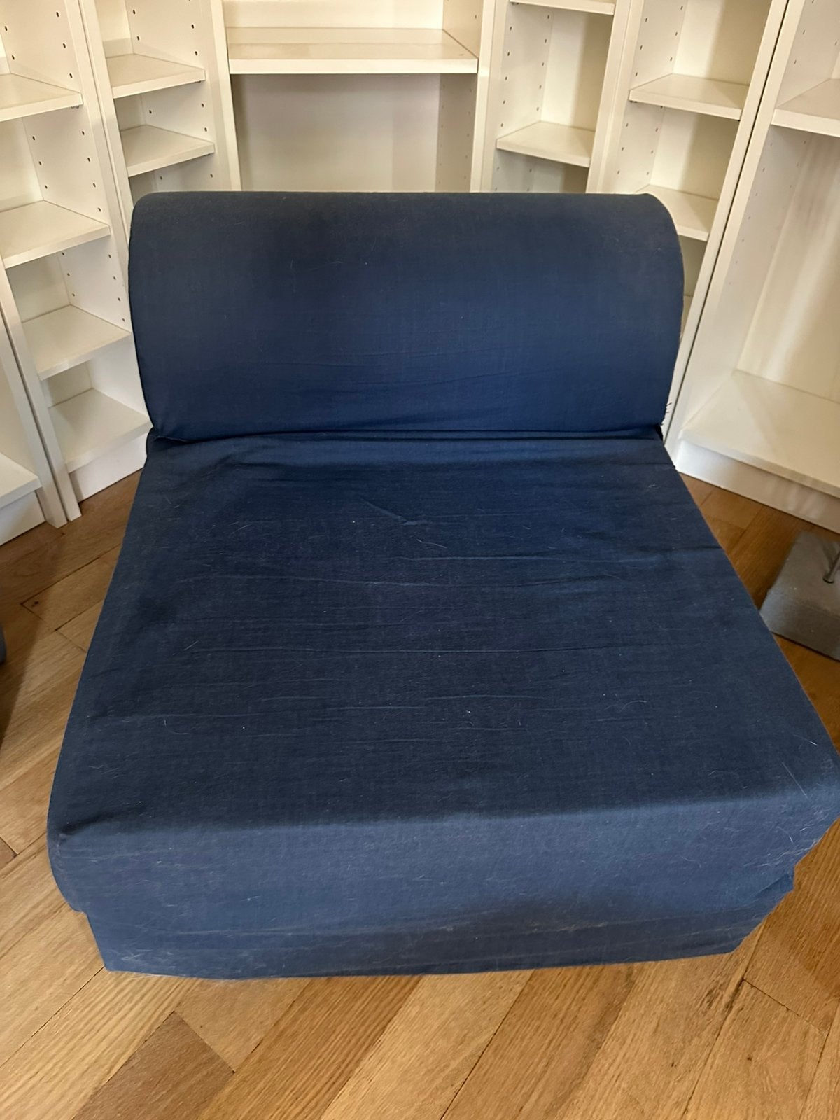 Fauteuil convertible lit 1 personne, Enlèvement, Comme neuf, Une personne, Bleu