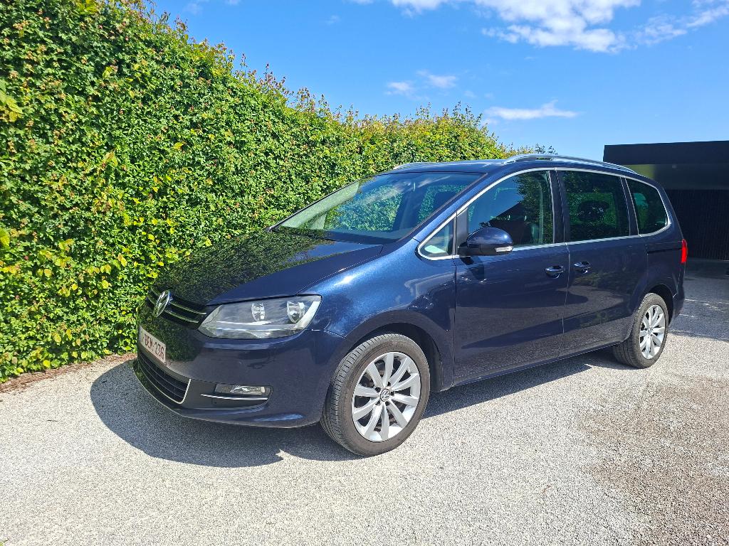 Volkswagen Sharan, Auto's, Volkswagen, Euro 5, Monovolume, Blauw, Leder