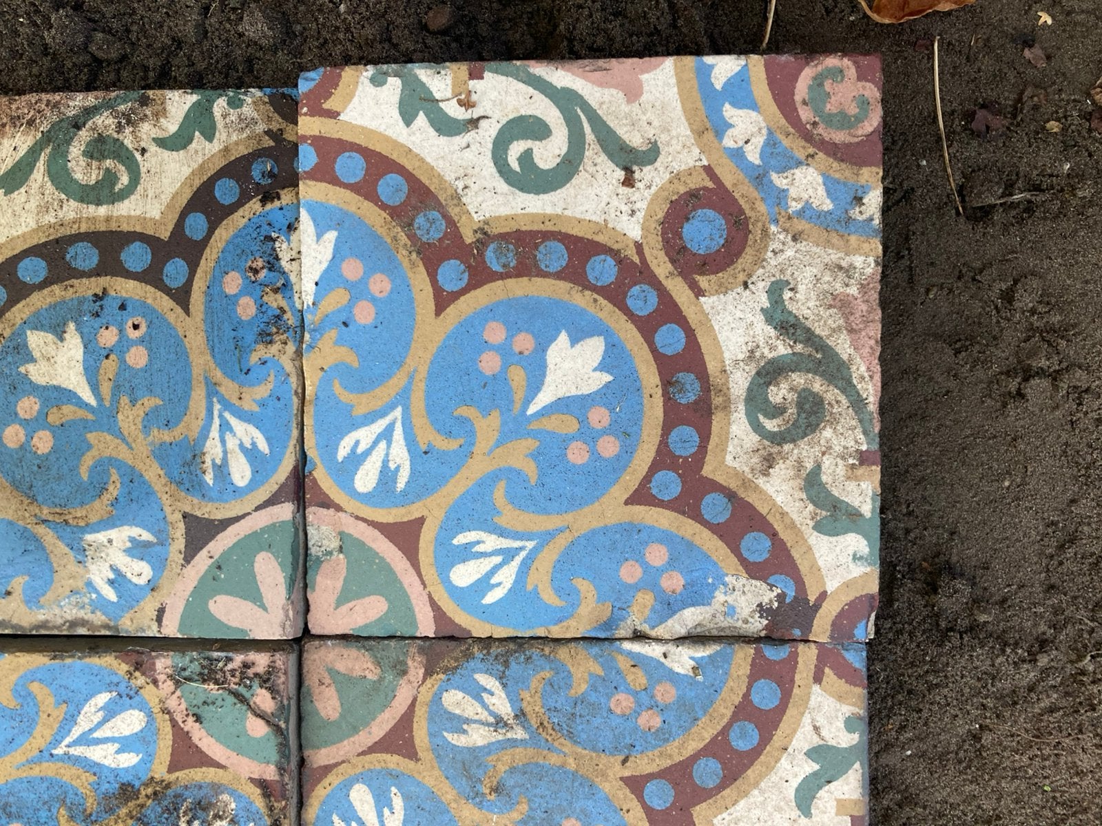 Oude cementtegels 14x14, Doe-het-zelf en Bouw, Tegels, Ophalen, Gebruikt, Minder dan 20 cm, Minder dan 20 cm