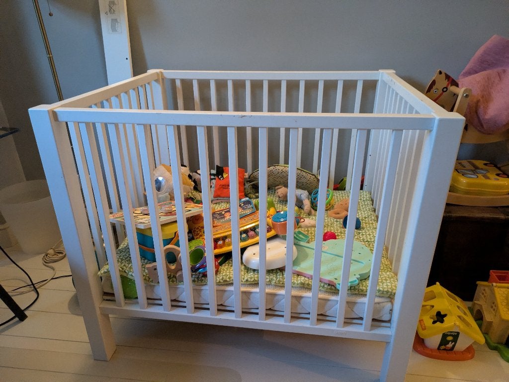 Babypark wit, Kinderen en Baby's, Ophalen, Gebruikt, Vierkant, In hoogte verstelbaar