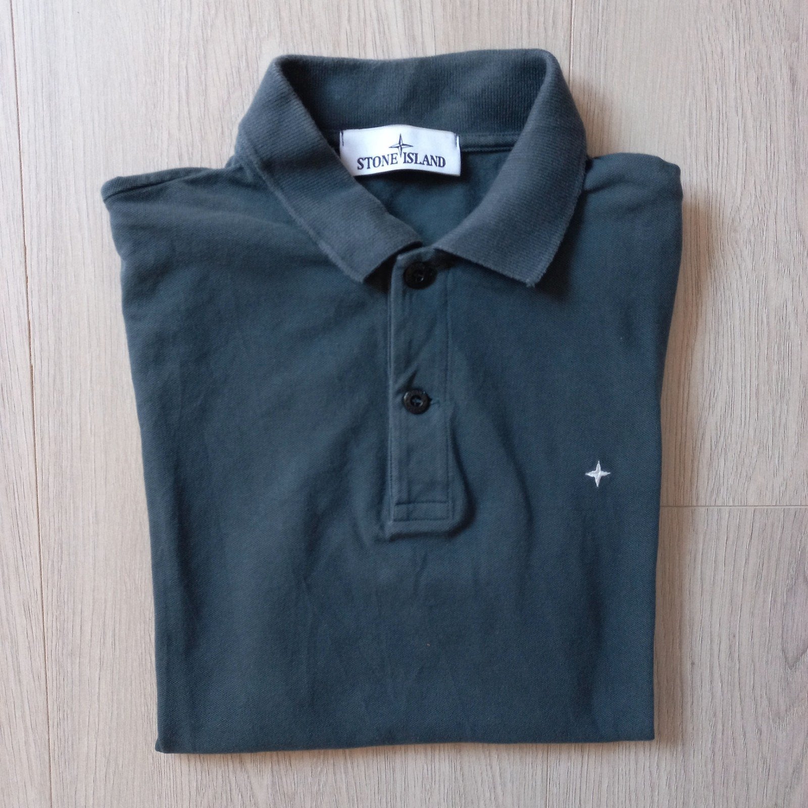 SALE! Stone Island polo petrol maat S - met certilogo, Kleding | Heren, Verzenden, Maat 46 (S) of kleiner, Overige kleuren, Stone Island